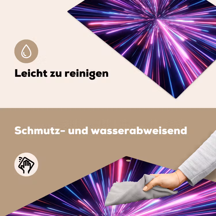 Lichtsnelheid - Ruimte - Roze - Paars Inductie beschemer met haakjes klein -ky-schoon-de