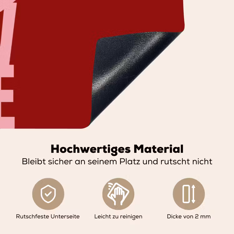 Love - Hart - Rood Inductie beschemer met haakjes klein -ky-onderkant-de