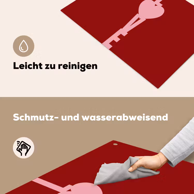 Love - Hart - Rood Inductie beschemer met haakjes klein -ky-schoon-de