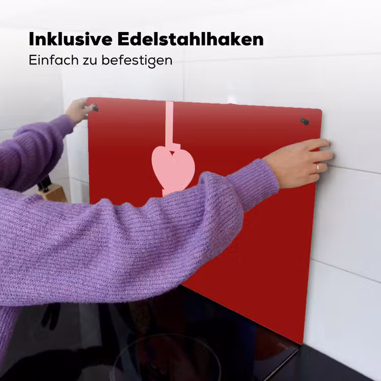 Love - Hart - Rood Inductie beschemer met haakjes klein -ky-ophangen-de
