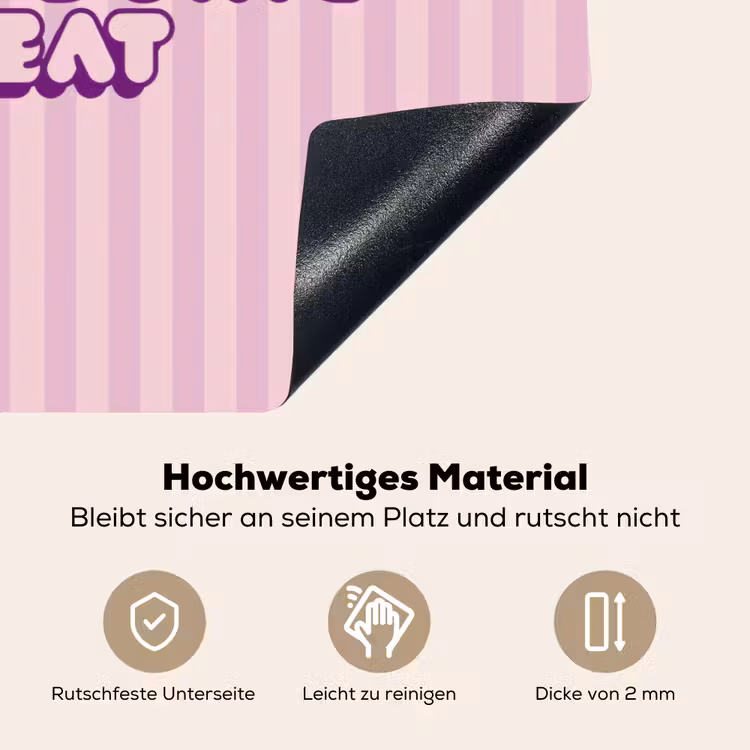Paars - Strepen - You're doing great - Schaduw Inductie beschemer met haakjes klein -ky-onderkant-de