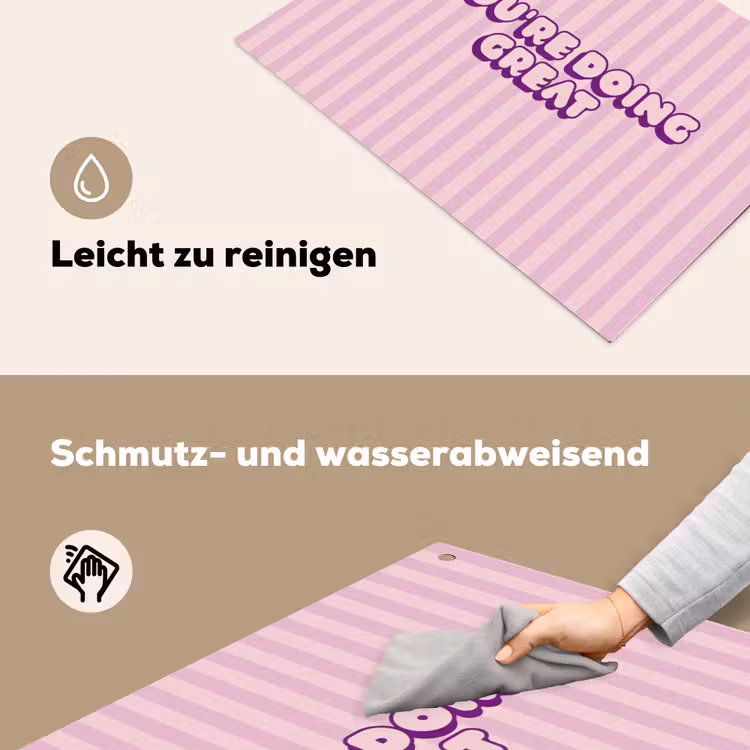 Paars - Strepen - You're doing great - Schaduw Inductie beschemer met haakjes klein -ky-schoon-de