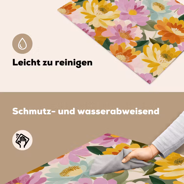 Lelies - Aquarel - Pastel Inductie beschemer met haakjes klein 777 -ky-schoon-de