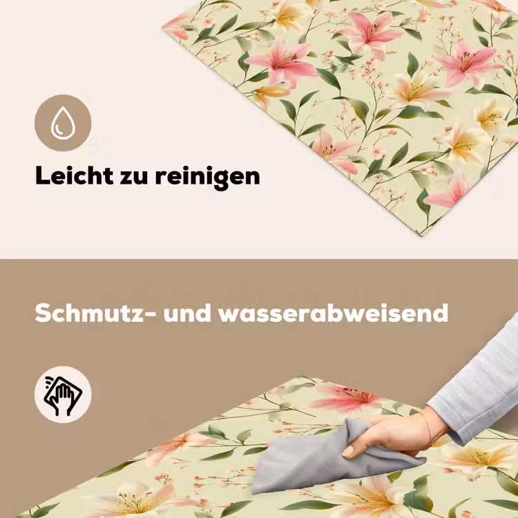 Lelies - Sereen - Kleurrijk Inductie beschemer met haakjes klein 777 -ky-schoon-de