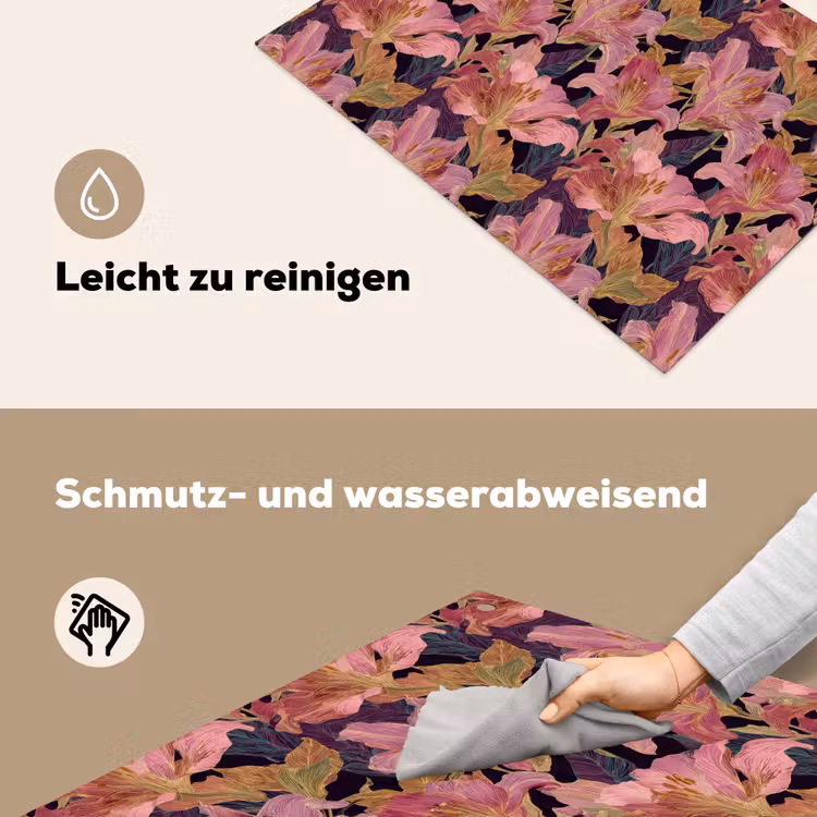 Lelies - Patroon - Roze - Goud Inductie beschemer met haakjes klein 777 -ky-schoon-de