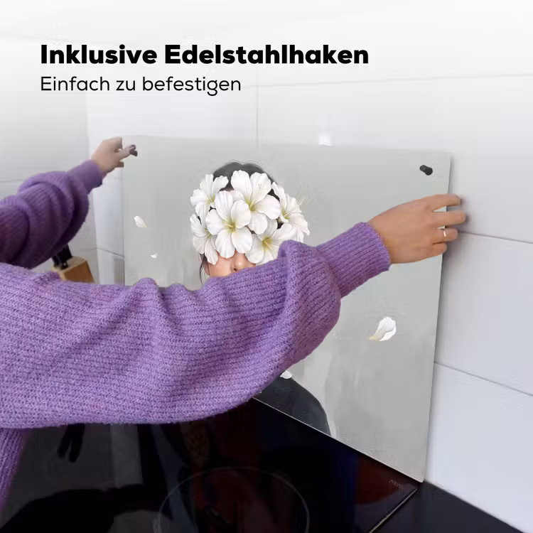 Lelies - Portret - Wit Inductie beschemer met haakjes klein -ky-ophangen-de