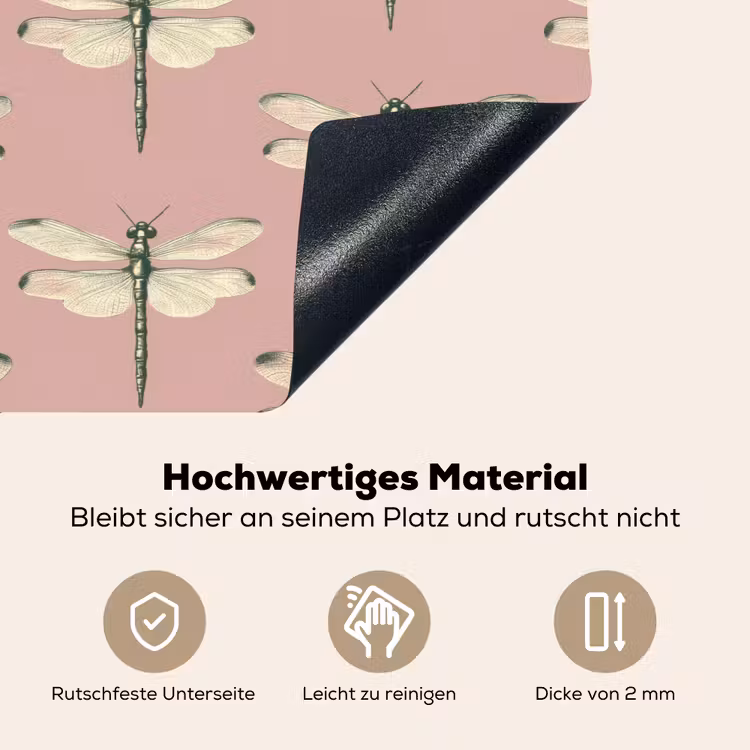Lillibellen - Patroon - Roze Inductie beschemer met haakjes klein 777 -ky-onderkant-de