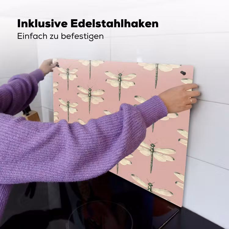 Lillibellen - Patroon - Roze Inductie beschemer met haakjes klein 777 -ky-ophangen-de