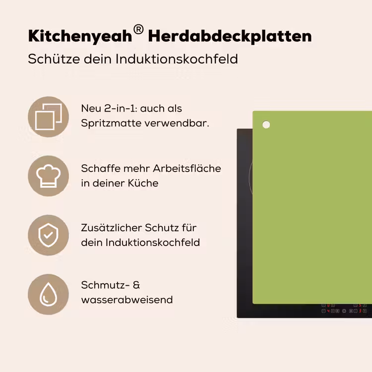 Lime - Glow - Groen Inductie beschemer met haakjes klein 777 -ky-usp-de