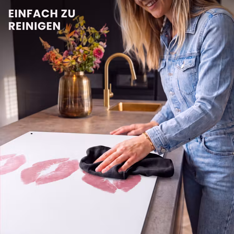 Lippen - Kusafdruk - Roze - Modern - Abstract Inductie beschemer met haakjes klein -ky-schoon-de