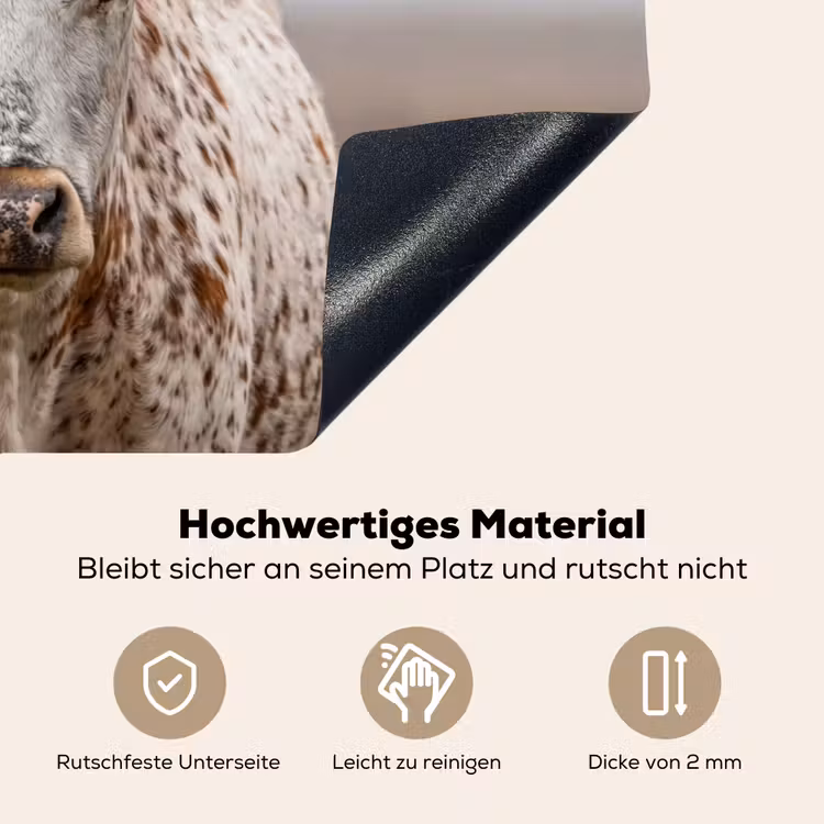 Longhorn - Grasveld - Dier Inductie beschemer met haakjes klein -ky-onderkant-de