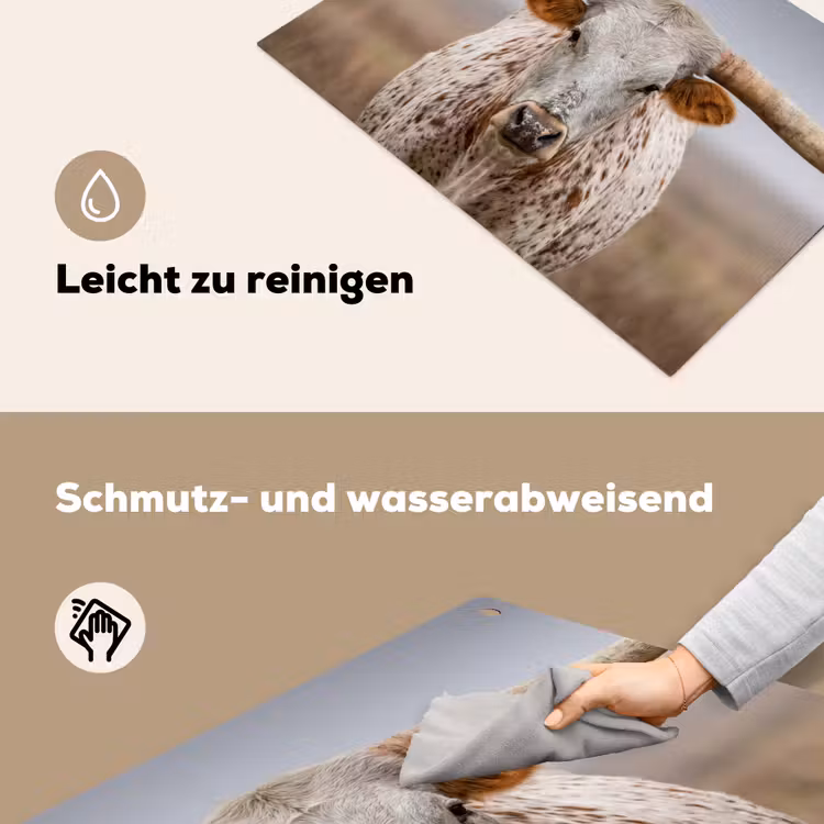Longhorn - Grasveld - Dier Inductie beschemer met haakjes klein -ky-schoon-de
