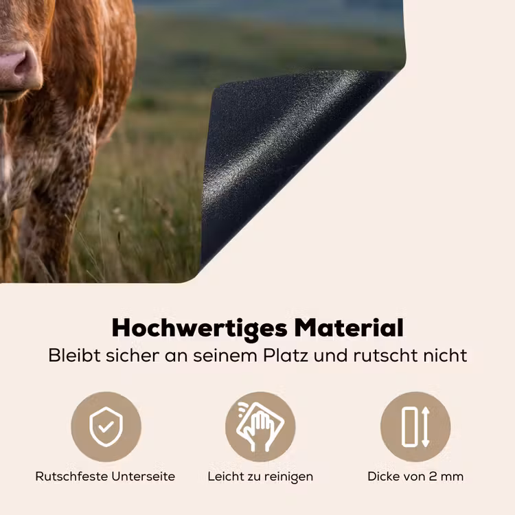 Longhorn - Landschap - Zonsondergang Inductie beschemer met haakjes klein -ky-onderkant-de