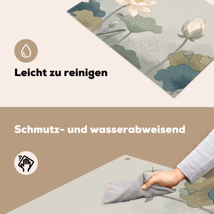 Lotus - Bloemen - Groen Inductie beschemer met haakjes klein -ky-schoon-de