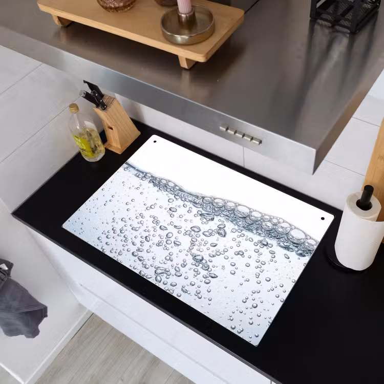 Luchtbellen - Water - Dynamisch Inductie beschemer met haakjes klein -sfeer1
