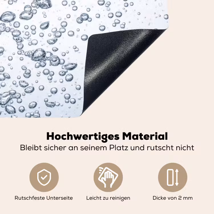 Luchtbellen - Water - Dynamisch Inductie beschemer met haakjes klein -ky-onderkant-de