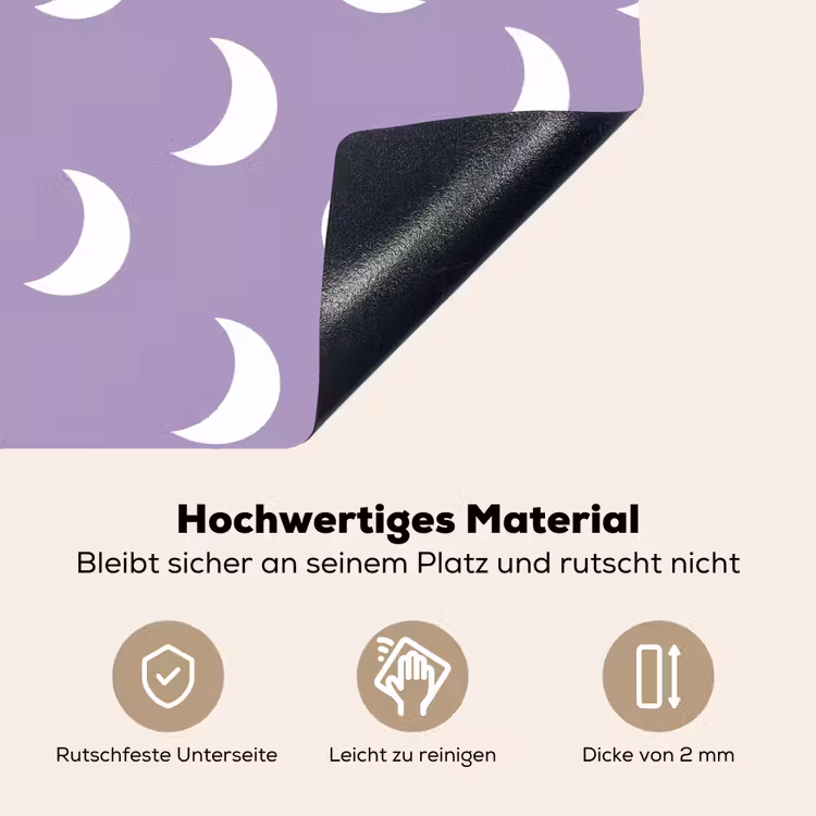 Manen - Patroon - Paars Inductie beschemer met haakjes klein 777 -ky-onderkant-de