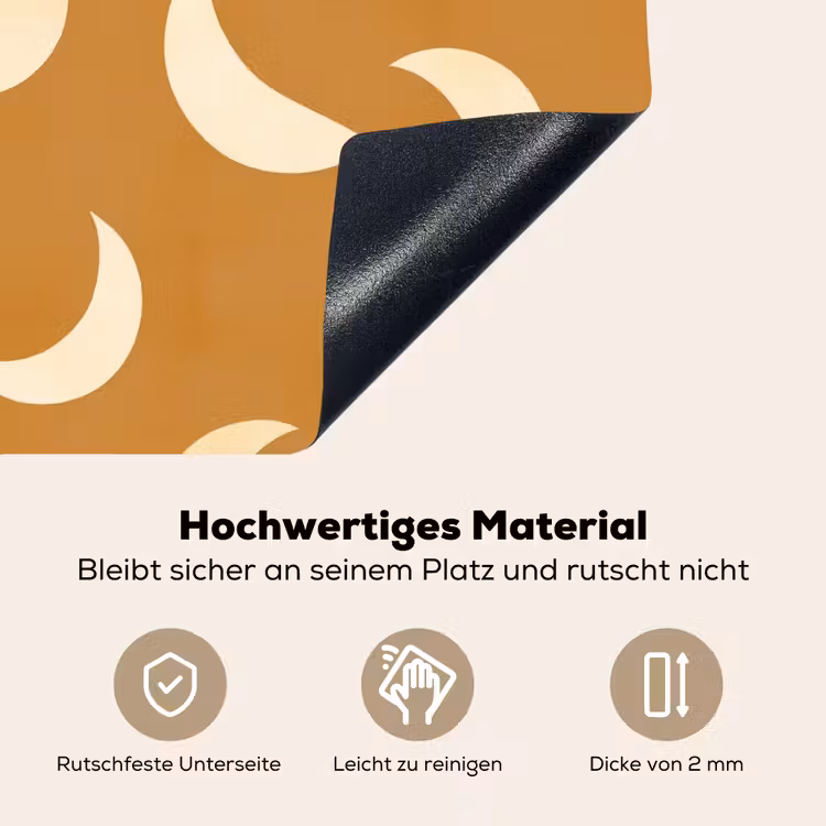 Manen - Patroon - Oker Inductie beschemer met haakjes klein 777 -ky-onderkant-de
