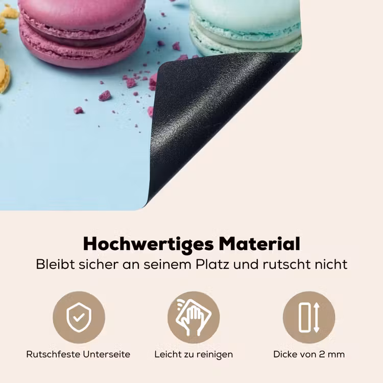 Macarons - Kleurrijk - Pastel Inductie beschemer met haakjes klein -ky-onderkant-de