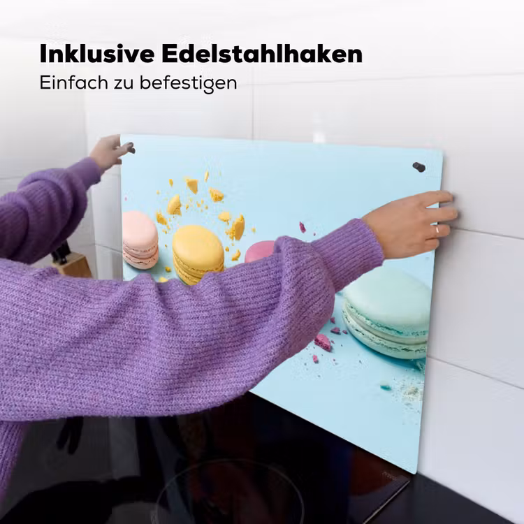 Macarons - Kleurrijk - Pastel Inductie beschemer met haakjes klein -ky-ophangen-de