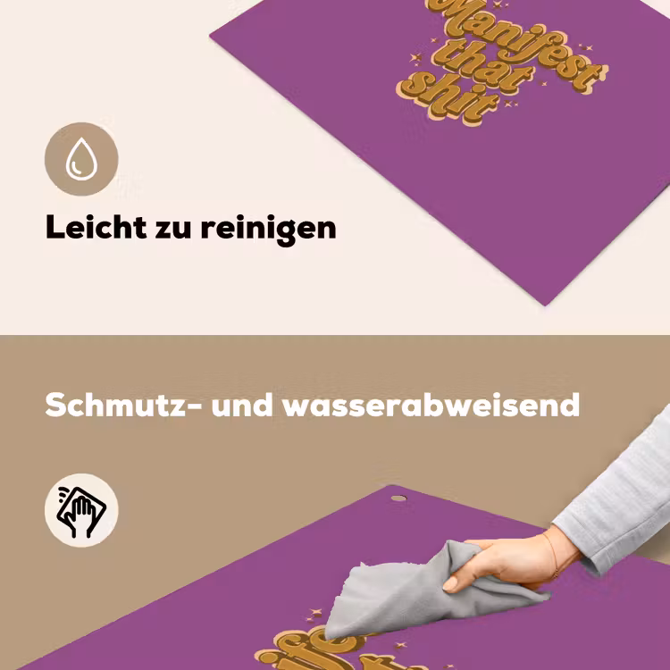 Manifest that shit - Paars - Glitter Inductie beschemer met haakjes klein -ky-schoon-de