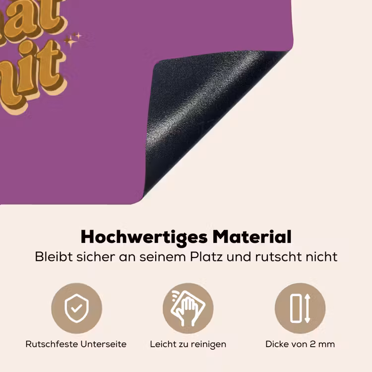 Manifest that shit - Paars - Glitter Inductie beschemer met haakjes klein -ky-onderkant-de