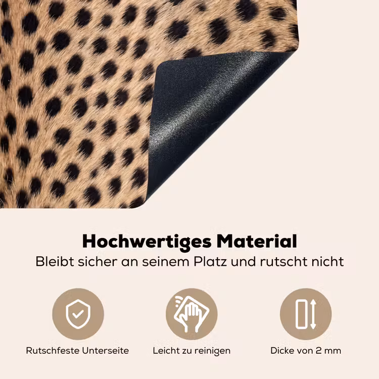 Vacht - Jachtluipaard - Zwart - Wit Inductie beschemer met haakjes klein -ky-onderkant-de