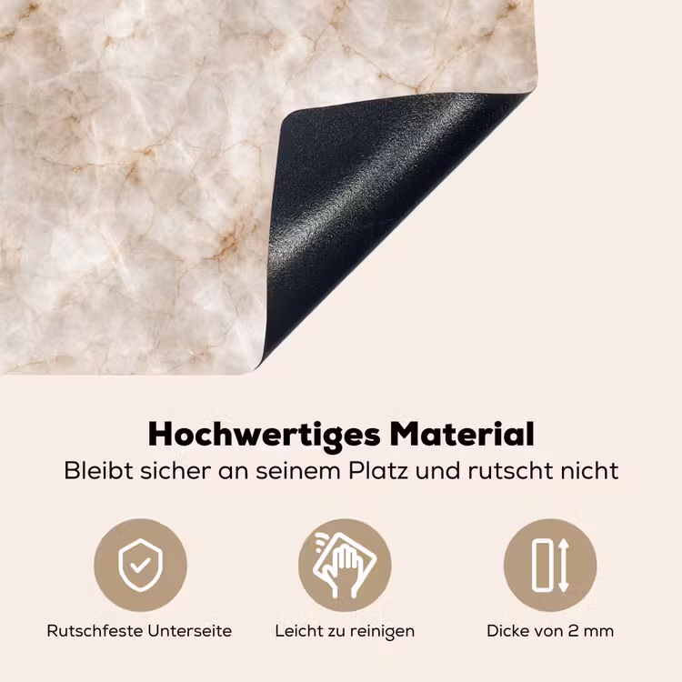 Marmer - Patroon - Klassiek Inductie beschemer met haakjes klein 777 -ky-onderkant-de