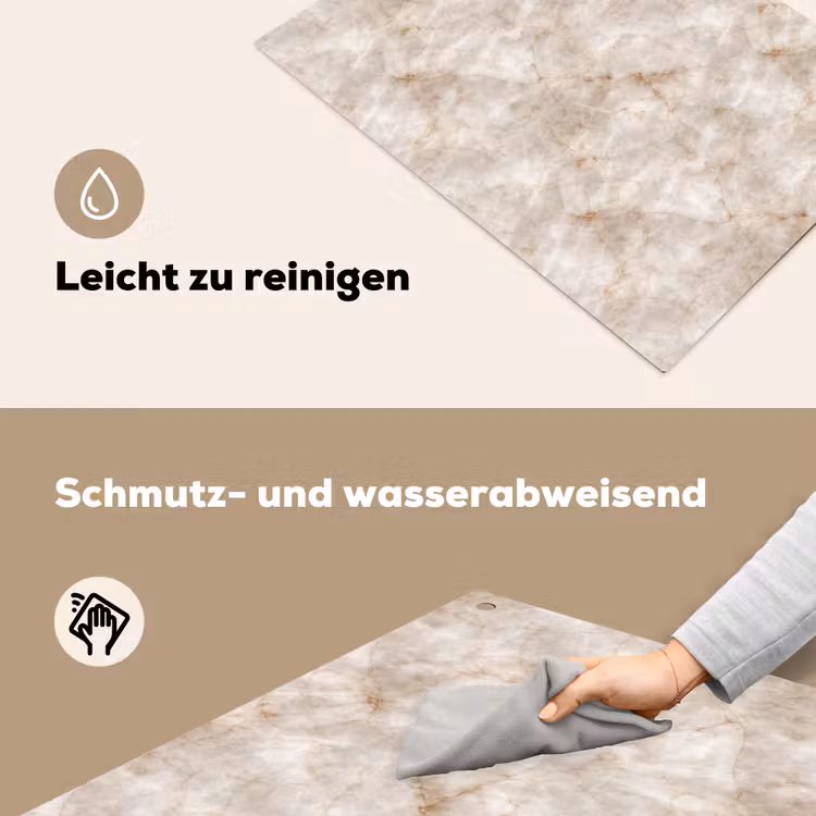 Marmer - Patroon - Klassiek Inductie beschemer met haakjes klein 777 -ky-schoon-de