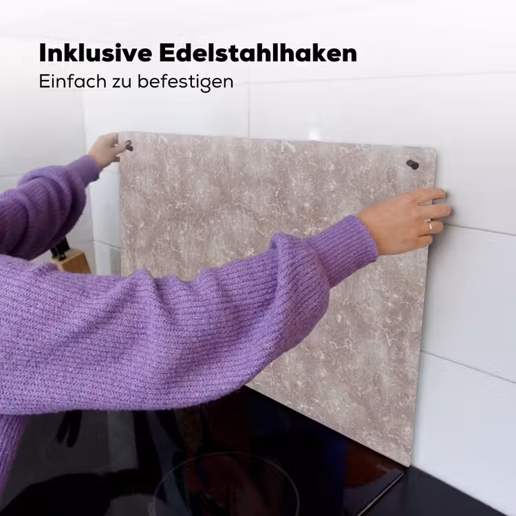 Marmer - Patroon - Mauve Inductie beschemer met haakjes klein 777 -ky-ophangen-de