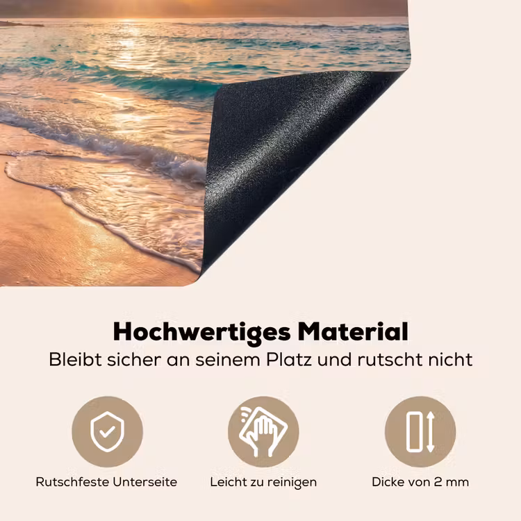 Zee - Berg - Landschap - Tropisch - Goud Inductie beschemer met haakjes klein -ky-onderkant-de