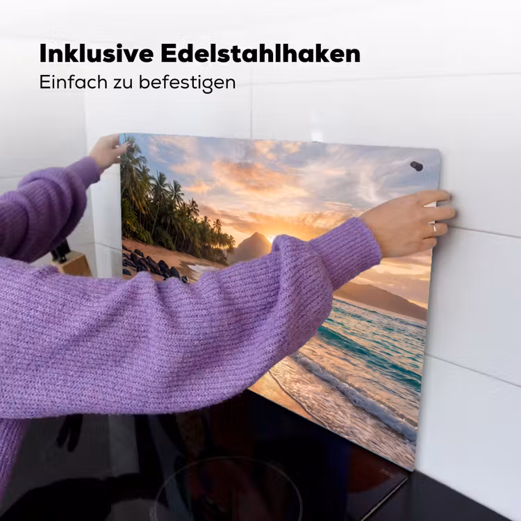 Zee - Berg - Landschap - Tropisch - Goud Inductie beschemer met haakjes klein -ky-ophangen-de