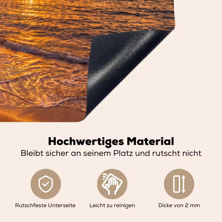 Zee - Kust - Zonsondergang - Natuur - Oranje Inductie beschemer met haakjes klein -ky-onderkant-de
