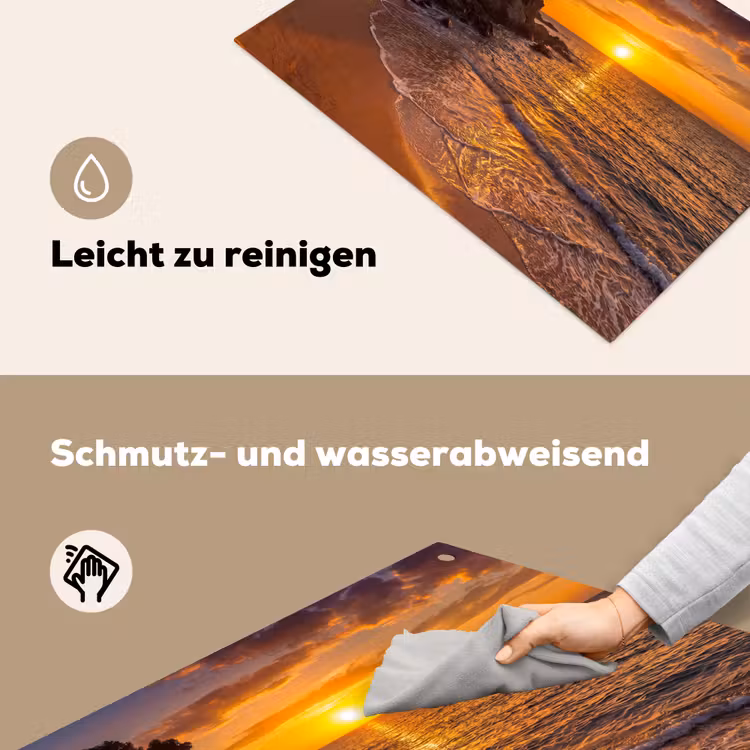 Zee - Kust - Zonsondergang - Natuur - Oranje Inductie beschemer met haakjes klein -ky-schoon-de