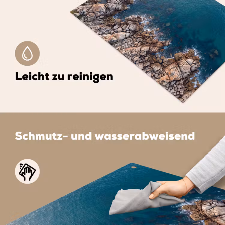Zee - Kustlijn - Natuur - Abstract - Blauw Inductie beschemer met haakjes klein -ky-schoon-de