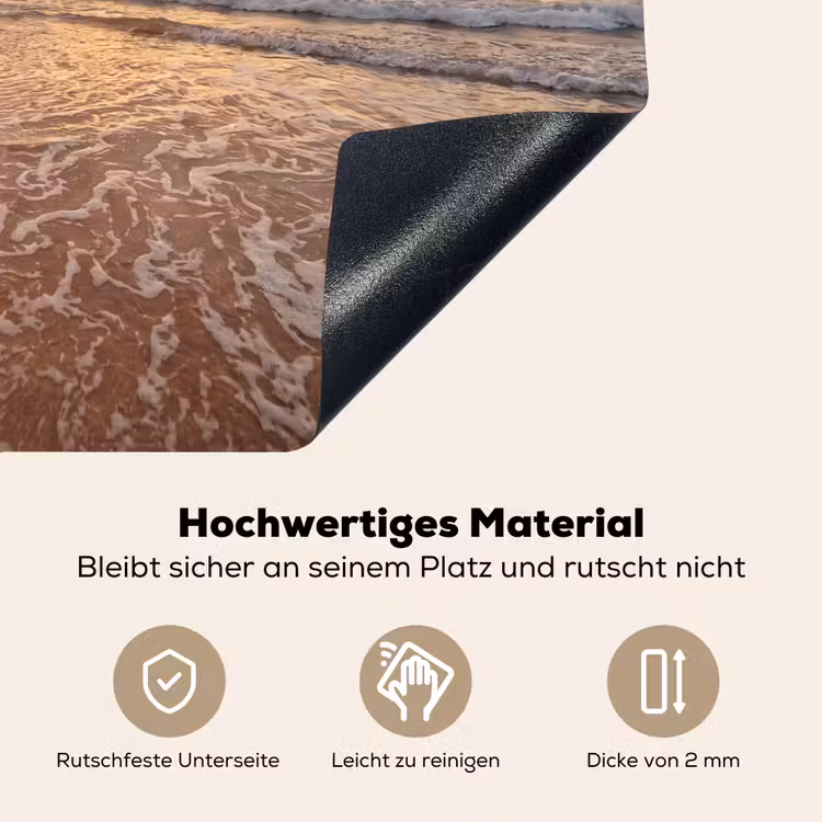 Zee - Kustlijn - Wolken - Landschap - Oranje Inductie beschemer met haakjes klein -ky-onderkant-de