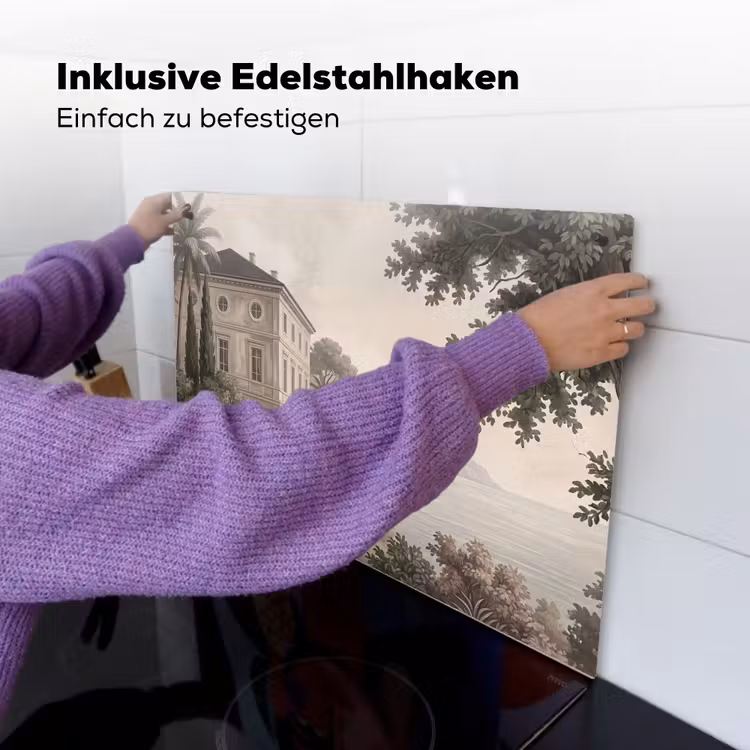 Zee - Villa - Beige Inductie beschemer met haakjes klein -ky-ophangen-de
