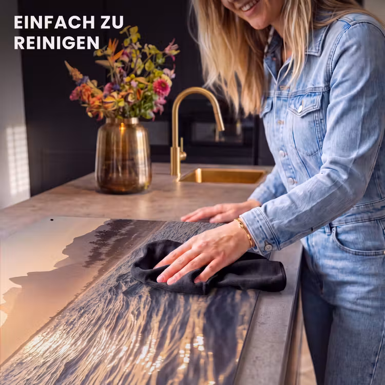 Zee - Golven - Zonsondergang - Kust - Goud Inductie beschemer met haakjes klein -ky-schoon-de