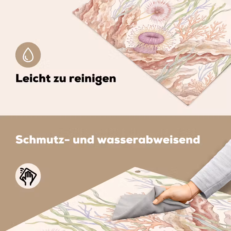 Zeeleven - Koraal - Onderwater - Illustratie - Kleurrijk Inductie beschemer met haakjes klein -ky-schoon-de