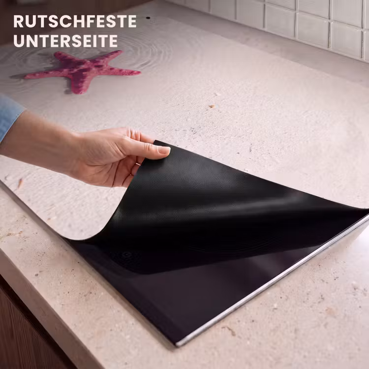 Zeeleven - Zeester - Strand - Roze - Water Inductie beschemer met haakjes klein -ky-onderkant-de