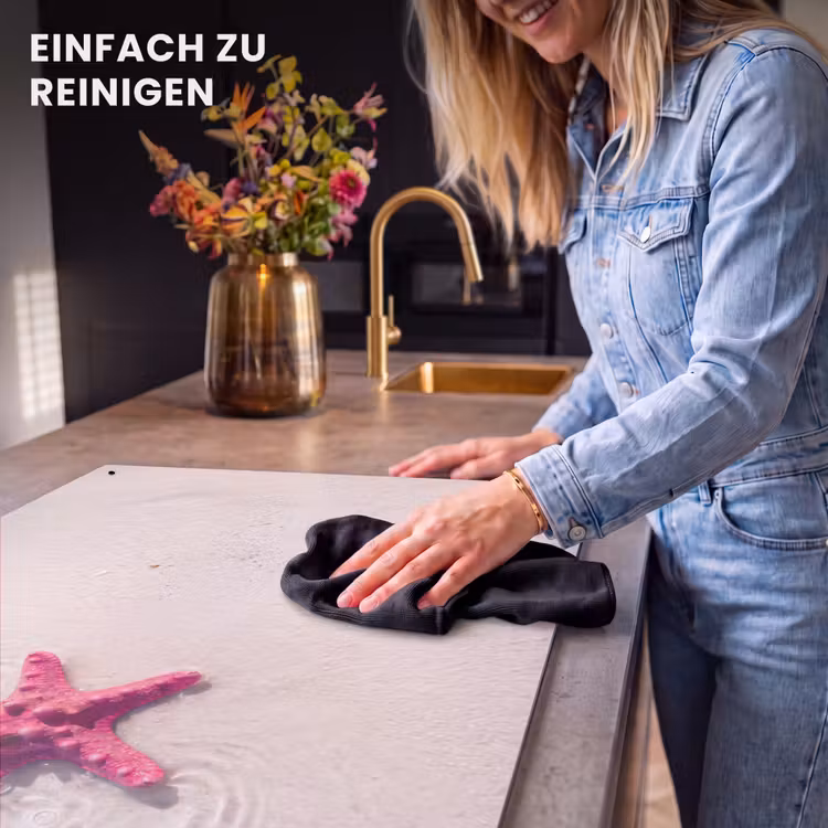 Zeeleven - Zeester - Strand - Roze - Water Inductie beschemer met haakjes klein -ky-schoon-de