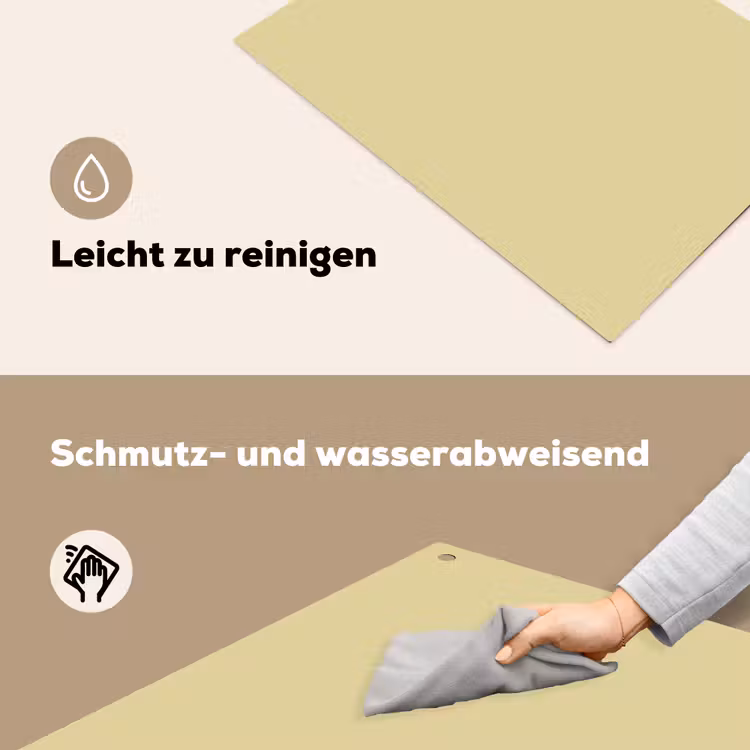 Mellow - Touch - Geel Inductie beschemer met haakjes klein 777 -ky-schoon-de