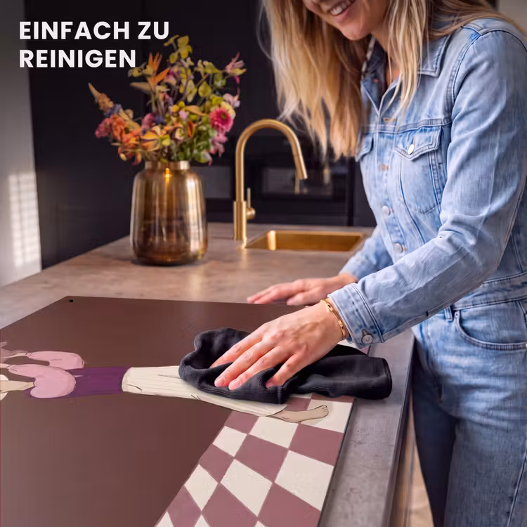 Mens - Hond - Dieren - Abstract - Roze Inductie beschemer met haakjes klein -ky-schoon-de