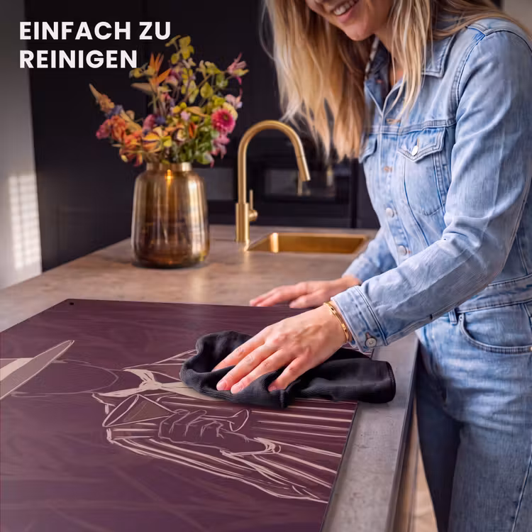 Mens - Hoed - Cocktail - Abstract - Bruin Inductie beschemer met haakjes klein -ky-schoon-de