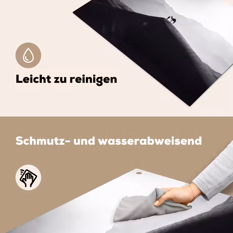 Mens - Kameel - Zandduin - Natuur - Monochroom Inductie beschemer met haakjes klein -ky-schoon-de