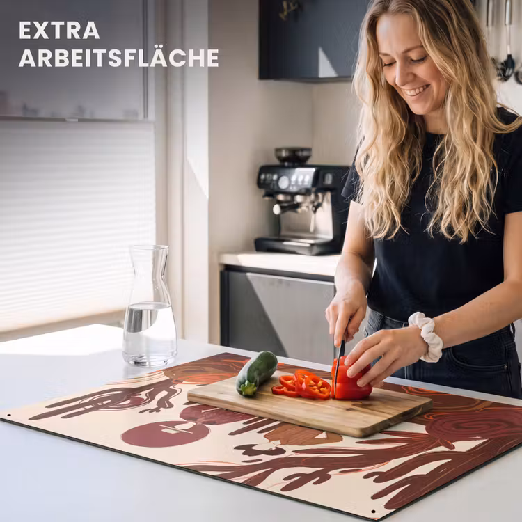 Mensen - Cowboykleding - Westerse stijl - Illustratie - Bruin Inductie beschemer met haakjes klein -ky-usp-de