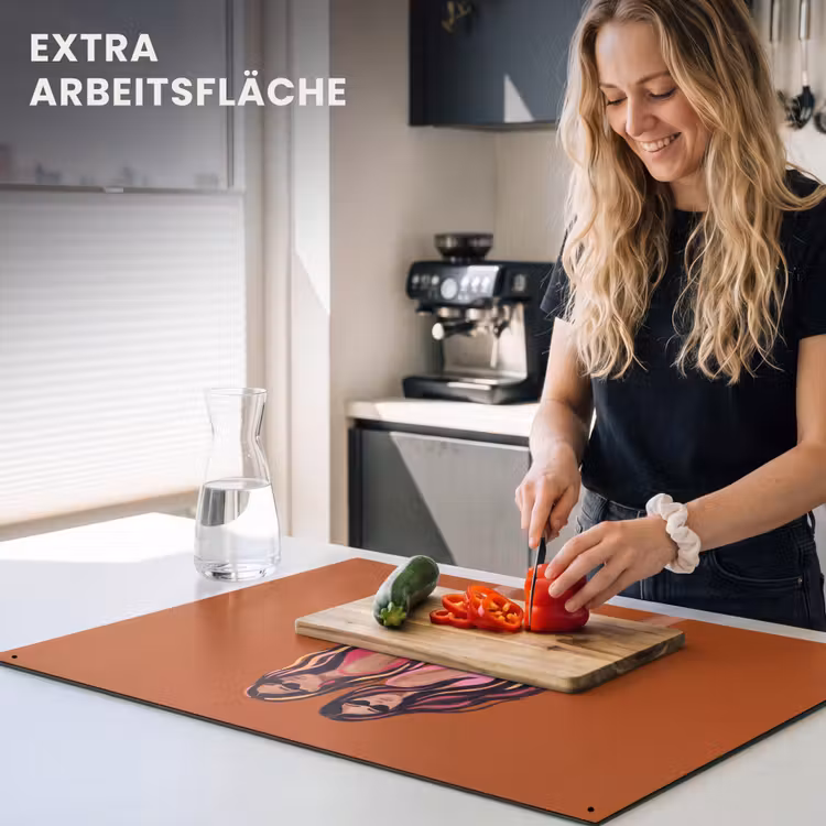 Mensen - Duo - Mode - Illustratie - Kleurrijk Inductie beschemer met haakjes klein -ky-usp-de