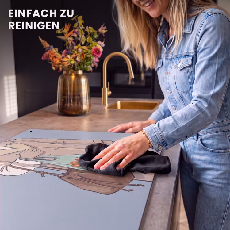 Mensen - Boodschappen - Stadsleven - Modern - Kleurrijk Inductie beschemer met haakjes klein -ky-schoon-de