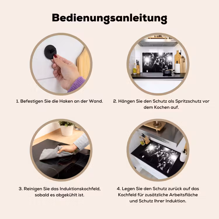 Mensen - Camera - Flitslicht - Zwart-wit - Media Inductie beschemer met haakjes klein -ky-gebruik-de