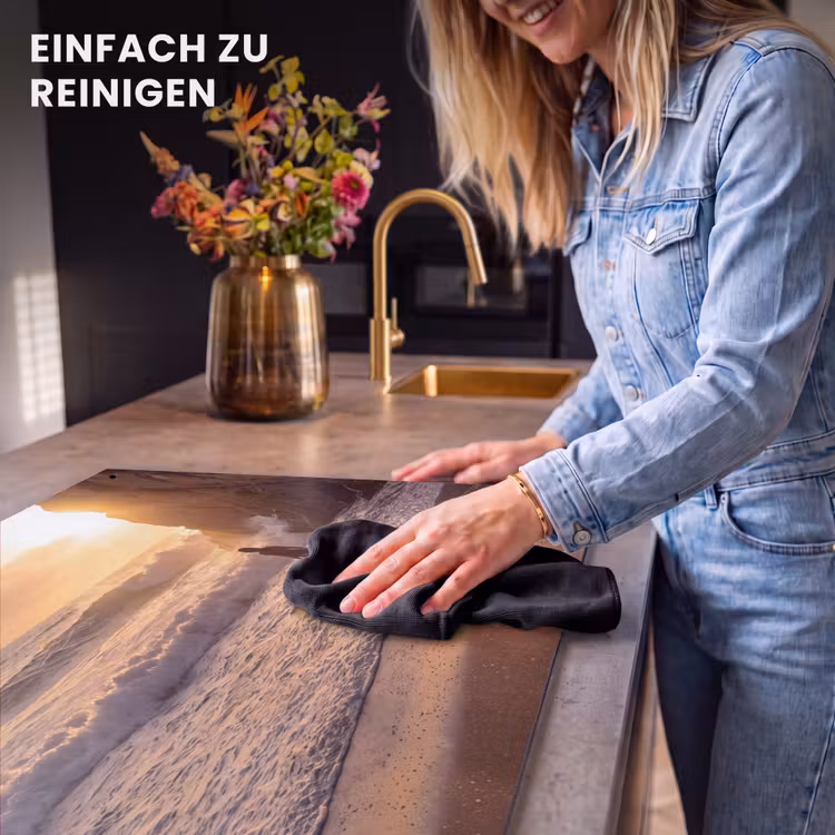 Mensen - Oceaan - Zonsondergang - Kust - Goud Inductie beschemer met haakjes klein -ky-schoon-de